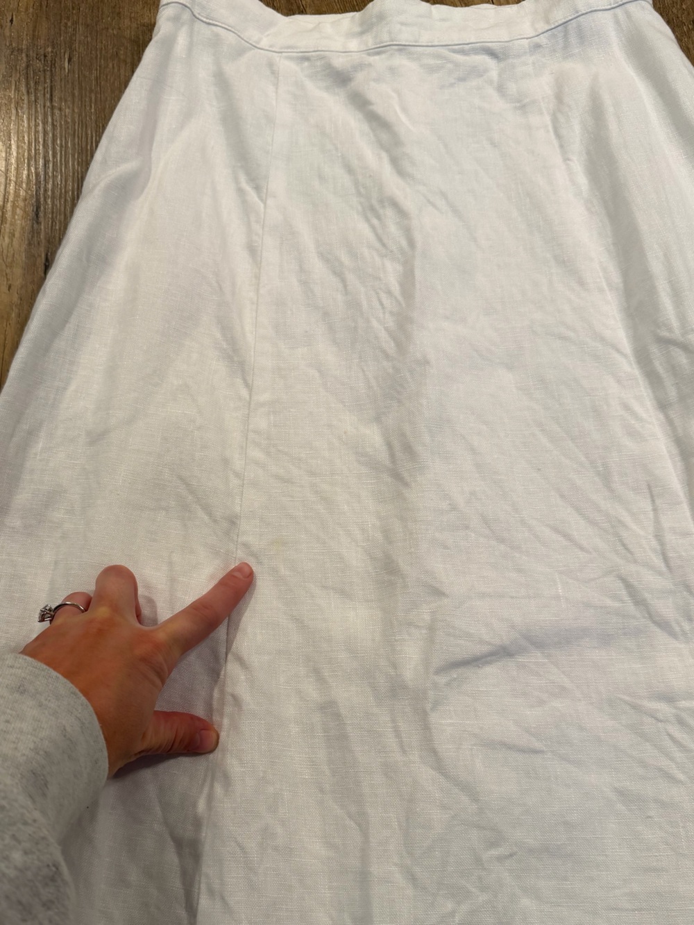 Reformation Yucca Linen Midi Skirt in White Size 0 see description - Picture 4 of 8